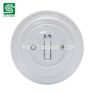 Colorful OEM 1 Gang 2 Pole Vintage Porcelain Wall Switch